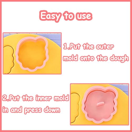 8 Piece Mini Cookie Cutters - 3D Raised Design Stamps, Mini Snowman, Elk, Santa, Candy Cane Molds, Christmas Ornament Set (Christmas-4)