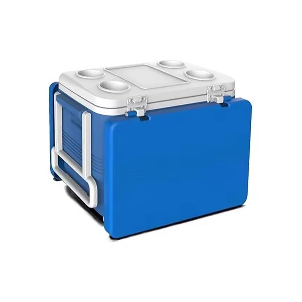 Trade Shop - Frigo Passivo Portatile 45lt con Tavolo Pieghevole per Campeggio Picnic Spiaggia 286512 -
