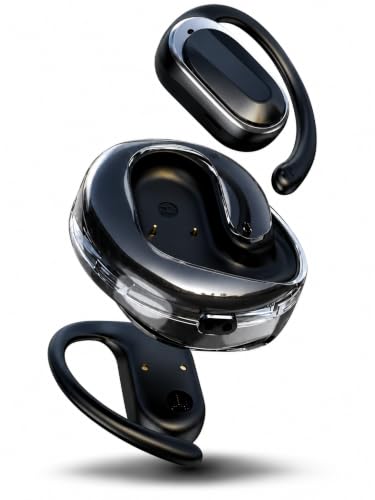 Image of G39 OWS Open Ear Wireless TWS Earbuds, Custom EQ, Bluetooth 5.4 Earphones, 50H Playtime, Fast Charging Case, 50ms Low-Latency Gaming & Touch Controls Headset. Black