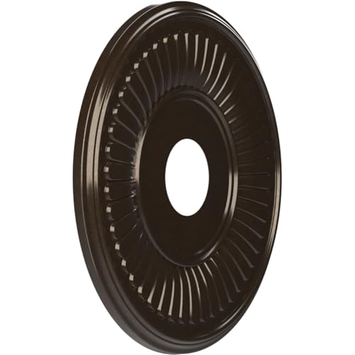 Image of Ekena Millwork CMP16BEERU Berkshire Thermoformed PVC Ceiling Medallion (Fits Canopies up to 7 inch), 16 inchOD x 3 1 /2 inchID x 1 inchP, Universal Metallic Rustic Mist