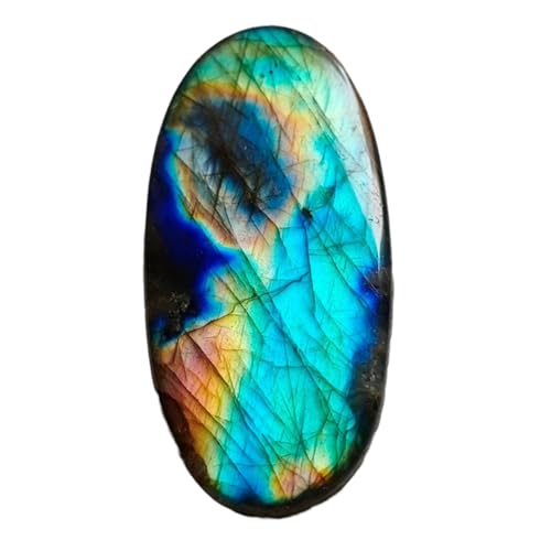 Labradorite cabochon ovale flashy 56x26mm pierre naturelle pour bijoux