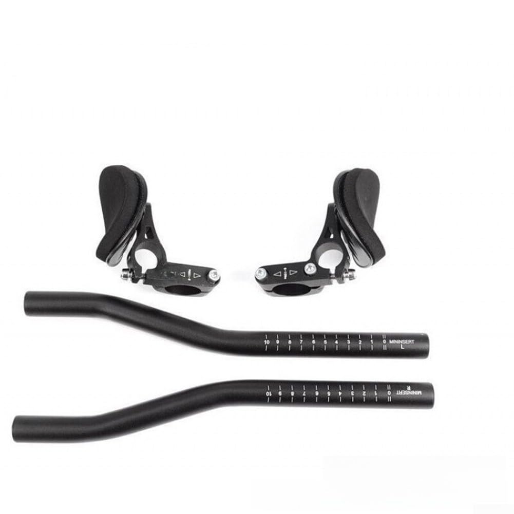 Aluminium Fahrrad Lenkerverlängerung für Mountainbike und Rennrad, Ergonomische Split Rest, Rutschfest, Passend für 25.4 bis 31.8mm, Schwarz