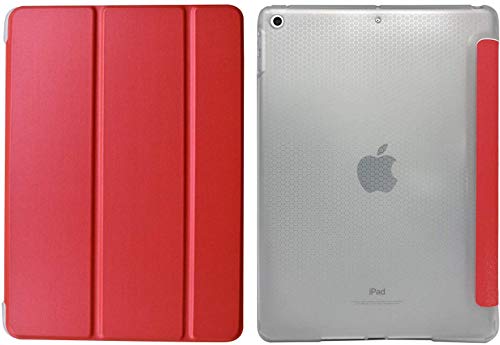 Image of DuraSafe Cases for iPad 9.7 Inch 5th 6th Air 1st Air 2nd Gen [iPad 5 6 Air 1 Air 2 ] A1893 A1822 A1566 MD785HN /A MD788HN /A MD786HN /A MD789HN /A Adjustable Stand Feature Sleek Design Flip Case - Red