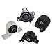 4 Piece Set Engine & Transmission Motor Mount Kits Replacement for Honda Civic 1.7L Automatic Transmission HO4140143 0820S5AA08