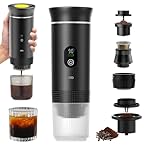 Portable Coffee Maker, Portable Electric Espresso Machine, Travel Coffee Maker, Portable Espresso Machine, 3-in-1 Compatible with Big Capsule, Small Capsule and Coffee Powder for Camping, RV, Office