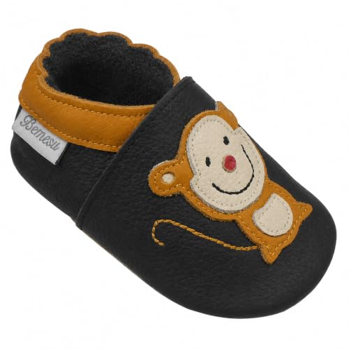 Bemesu Lauflernschuhe Baby Zuhause Kindergarten Leder weich 23/24 Äffchen