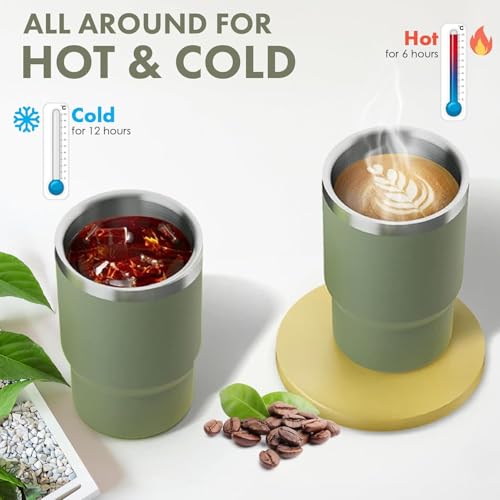 Image of YELONA 480 ML Double Wall Insulated Travel Coffee Tumbler Mug Sipper Thermos with 2in1 Flip Up Leak Proof - (Baby Blue)