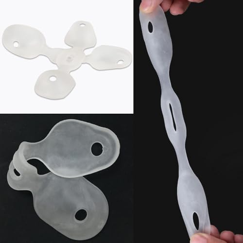 Image of 2 Pair Tailor's Bunion Corrector Elastic Big Toe Stretcher Bands Straightener Pinky Toe Separators Curled Little Toe Spacer for Women Overlapping Toes Hammer Toe Hallux Valgus Pain Relief