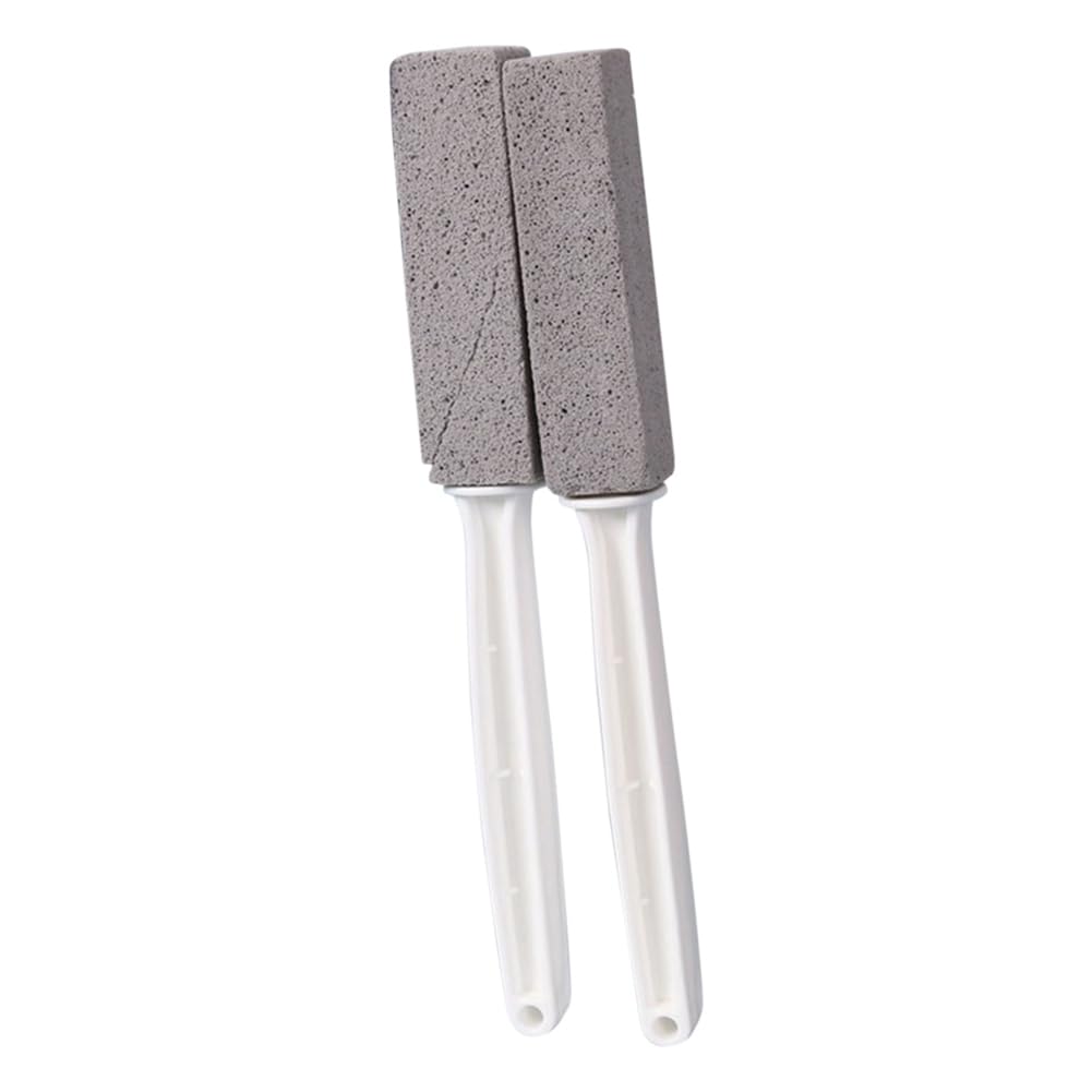 CTRLZS Pumice Stone for Toilet Bowl Cleaning, Scouring Stick with Handle, Rust.Remover for Tile Bath-Tub, Powerfully Away Calcium Buildup, Grey