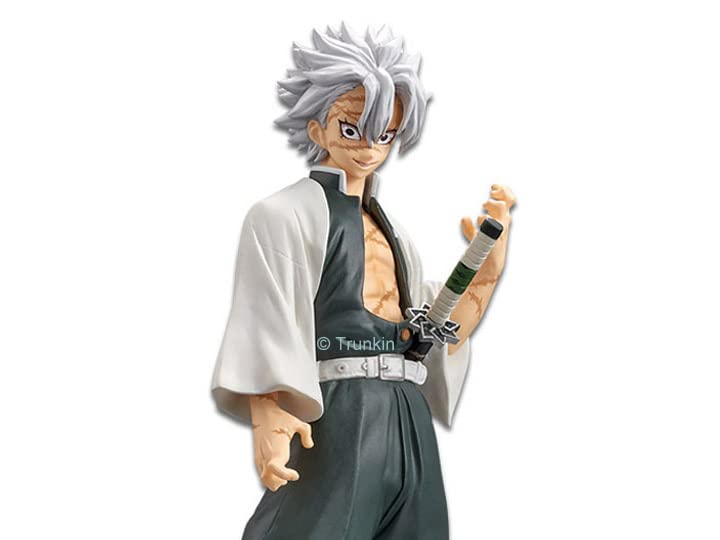 Image of Trunkin Rubber Demon Slayer Sanemi Shinazugawa Wind Style Hashira Action Figure Standie Collectible Figure Manga Weeb, 10 cm , 10 cm