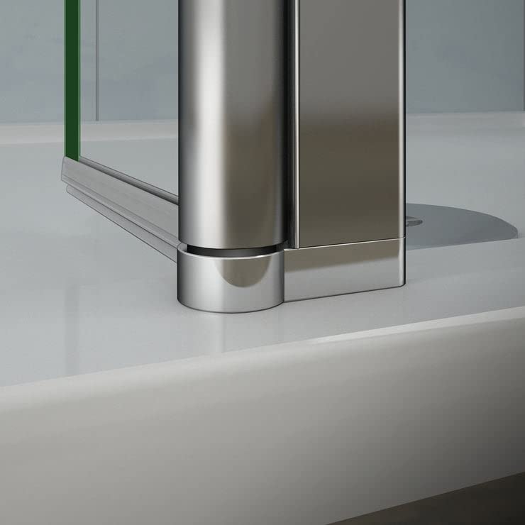 Aica volet pivotant seul 30x200cm retour pivotant à 180° pour paroi de douche à l’italienne en 8mm verre anticalcaire