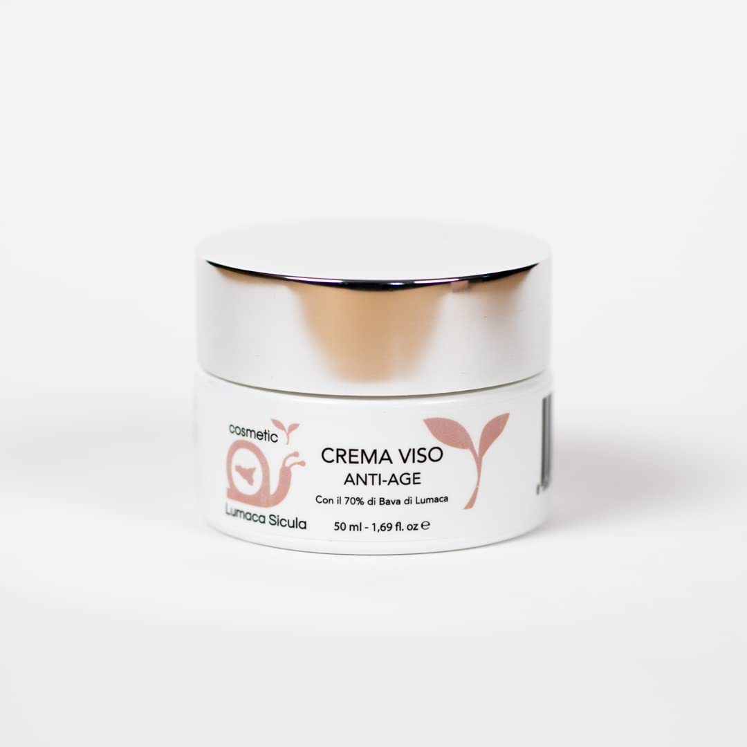 Crema viso bava di lumaca 70%, acido ialuronico, aloe vera, anti-age 50ML, idratante, antiossidante della vitamina E, contrasta invecchiamento cutaneo, arrossamenti