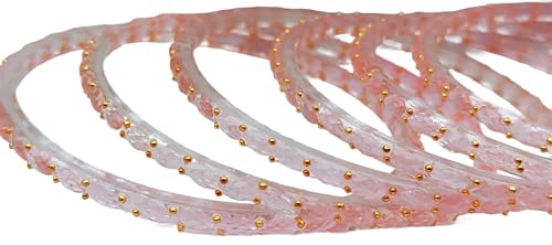 Image of JPS Plain and Glossy Finished Raindrop Glass Bangles Set for Women & Girls | Traditional Ethnic Chudi for Wedding, Party & Regular- Set of 12 Pcs of One Colour | Wedding Special
