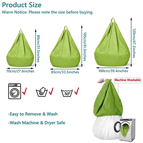 GangZhENgSd Bean Bag Chair Cover, Extra Large, Stuffed Animal Storage (No Filler) Washable Premium Soft Cotton Linen, Sturdy Zipper Beanbag Case, Sack Bean Bag for Adults, Kids, Teens