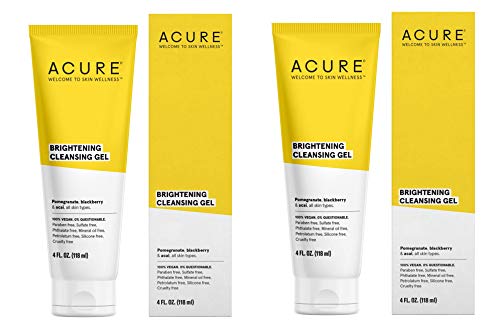 Acure Superfruit and Chlorella Growth Factor Organic Natural Face Wash Cleanser, 4 fl. oz Pack of 2