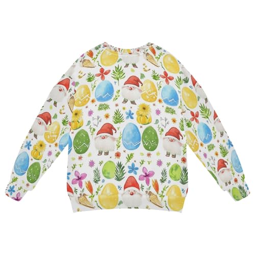 JUNZAN Watercolor Easter Eggs Gnomes Kids Girls Hoodie Sweatshirt Long Sleeve Hoodie for Boys Party 4T2