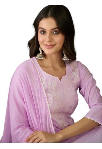 Ensemble kurta violet brodé pour vos fêtes de famille et célébrations traditionnelles élégantes