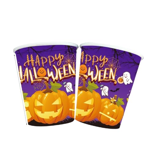 Platos de Halloween desechables para fiestas, juego de vajilla de papel de 7 9 pulgadas, servilletas de diseño creativo para fiestas temáticas Platos de Halloween desechables para fiestas, juego de vajilla de papel de 7 9 pulgadas, servilletas de diseño creativo para fiestas temáticas
