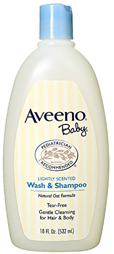 AVEENO Baby Wash & Shampoo, Lightly Scented 18 oz (Pack of 9)