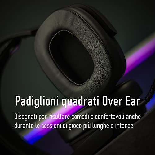 Noua Banshee Gaming Headset RGB USB over-ear driver 50 mm, gaming hoofdtelefoon met 3,5 mm jack en externe audiokaart USB 7.1, flexibele microfoon voor pc, Mac, laptop, PS4, PS5, Xbox One - Afbeelding 4