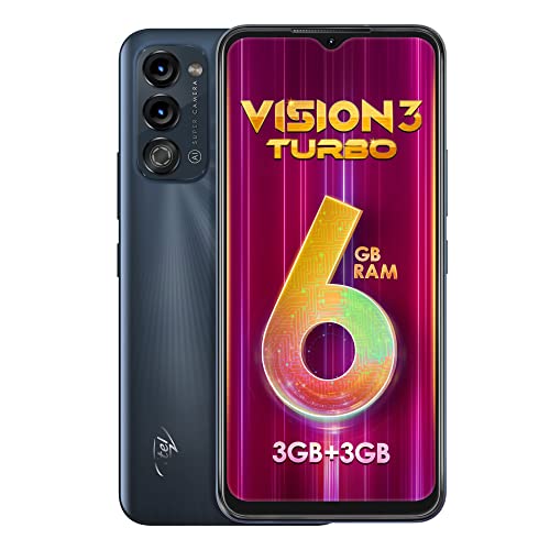 Image of itel Vision3 Turbo (6.6-inch HD+ IPS Waterdrop Display| 3GB RAM+3GB Turbo RAM and 64GB ROM Memory |18W Fast Charging | 5000mAh Battery |Fingerprint Sensor + Face Unlock) Deep Ocean Black