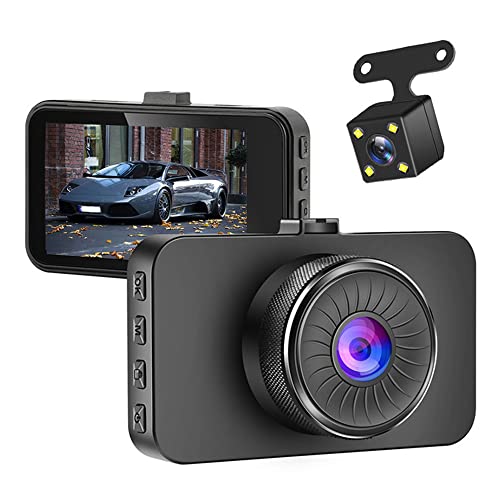 Cámara de Coche FHD,1080P Dashcam para Coche,Camara Coche Vigilancia,con Visión Nocturna,Pantalla de 3 Pulgadas, 170° Gran Angular,Monitor de Aparcamiento,Detección de Movimiento,Grabación en Bucle Cover