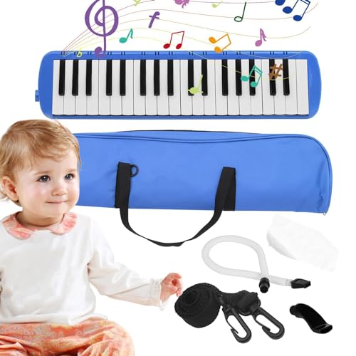 37 キー メロディカ、37 キー メロディカおもちゃ - エアピアノ鍵盤楽器 - エアーピアノポータブル子供ハーモニカピアノ、面白いブローキーボード楽器おもちゃ子供のため
