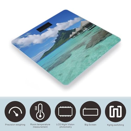 Báscula Digital de Baño Tahiti Beach 400 lb LCD miniatura 3
