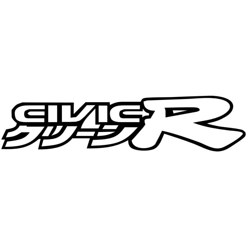 Adesivo Decus Civic Type R JDM Style - Vinile Oracal, 29x7cm, Arancione, Made In Germany - 6