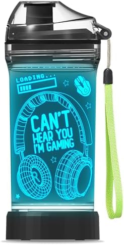 YuanDian Can't Hear You I'm Gaming Water Bottle, Headphone 7 Colo...