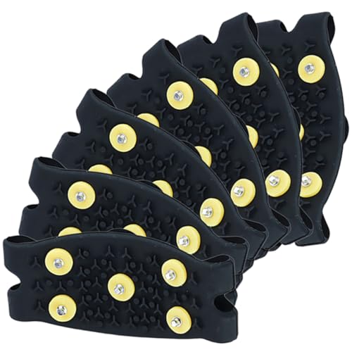 GALPADA 3 Pairs Snow Shoe Grips Ice Spikes for Shoes Non-Slip Crampons Traction