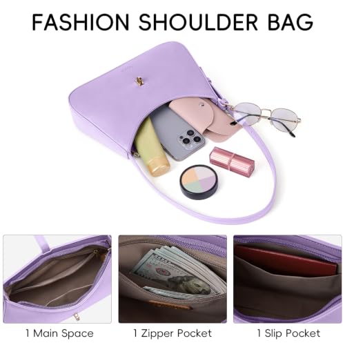 Image of CLUCI Purple Shoulder Bag for Women, Small Vegan Leather Purse
