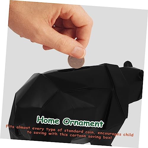 Alasum WLTN3456O15UO0X Desktop Decoration Bank Miniatures Figurines Toys Miniture Decoration Beardisplay Model Bear Collectables Desk Decorations House Ornaments Coin Saver Polar Bear Figure Money Black thumb #8