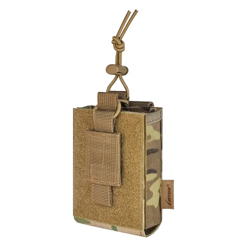 Molle Radio Pouch Tactical Radio Holder Universal Radio Holster for Duty Belt & Vest, Universal Walkie Talkie Holster for Two-Way Radio Walkie Talkies (Multicam)