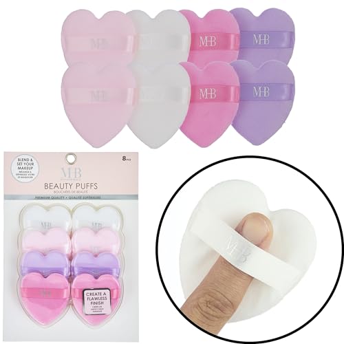 Expressions-8pc-Beauty-Buffs-Set-Heart-Shaped-Beauty-Blenders-Collection-Flawless-Finish-Makeup-Sponges-To-Blend-Set-Cosmetic-Beauty-Puff-Makeup-Applicators-Professional-Beauty-Tools