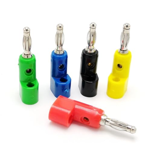 Conector de altavoz de 4 mm con diseño apilable y ajuste por tornillo para borne, pack de 10
