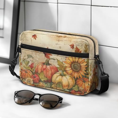 Small Shoulder Cross Body Bag for Women, Halloween Christmas Camera Shoulder Handbag Purse Zipper Phone Pocket2