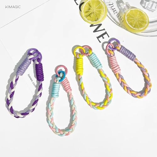Image of KIMAGIC Korean Dopamine Phone Wrist Strap - Handmade Thickened Phone Lanyard, Anti-Drop Hands-Free Charm