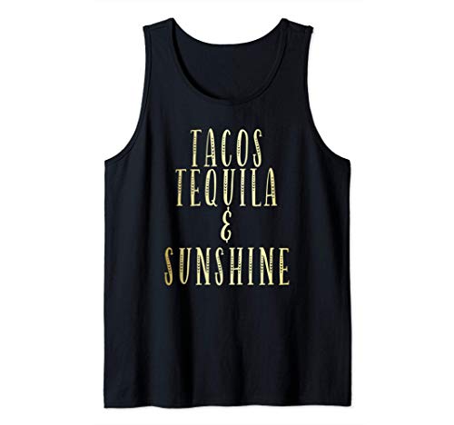 Tacos Tequila and Sunshine - Funny Taco workout gym yoga Canotta