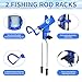 Koldan 2PCS Fishing Rod Holders, Fishing Pole Holders for Ground 360 Adjustable Stable, Durable, Universal Fit All Fishing Rods, Portable, Suitable for Shore Beach Bank Fishes Ground for Men