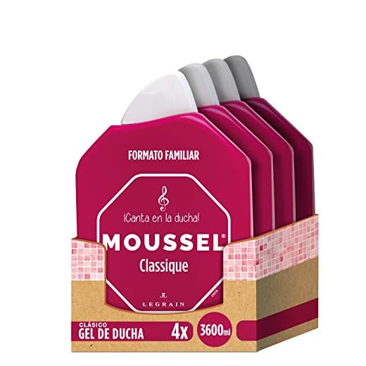 Moussel Gel de Ducha Clasico - Pack de 4 x 900 ml - Total: 3600 ml