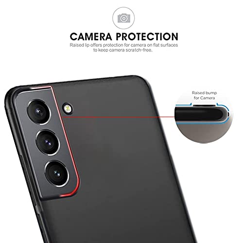 Image of TheGiftKart Back Cover Case for Samsung Galaxy S21 FE 5G | Soft Silicon Rubberised Matte Cover | Protective Sleek Profile | Camera Protection Bump Back Case (Black)