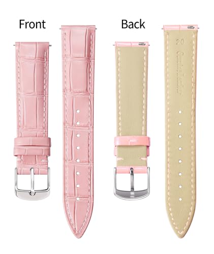 Image of BINLUN Leather Watch Band Genuine Calfskin Replacement Watch Strap Quick Release Crocodile Pattern 10 Colors 13 Sizes for Men Women(10mm,12mm,14mm,16mm,17mm,18mm,19mm,20mm,21mm,22mm,23mm,24mm)