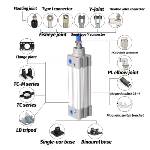 Cylindre pneumatique double effet SAI40 avec course variable - 4
