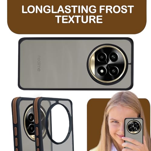 Image of A rtistque Frosted Ultra Matte Back Cover Case for Realme 13 Plus 5G / Realme P1 Speed 5G | Smooth Sides with Grip | Stylish Protective Design | Raised Camera Edges | Realme 13 Plus Back Cover - Brown