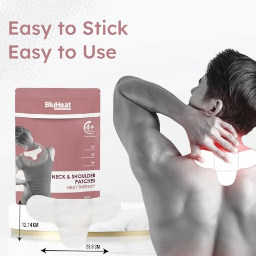Image of Large Neck & Shoulder Pain Relief Patches (pack of 4), Safe and Natural Heat Therapy, Long lasting