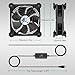 Easy Cloud USB Computer Fan, 120mm USB Fan with 3 Speeds Controller Small PC USB Fans for Cooling Cabinet Case Receiver Server DVR Greenhouse TV Router Xbox PlayStation