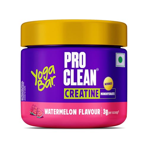 Image of Yogabar Creatine Monohydrate - Pure, Micronized & Power-Packed for Strength & Performance | Refreshing Watermelon Flavor | 3g per Scoop | 114g