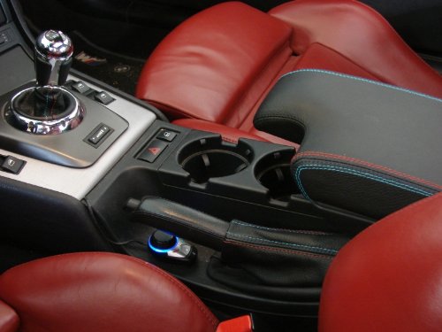 RedlineGoods Shift Boot - SMG Transmission Compatible with BMW 3-Series 1999-05. Tailor Made - not Universal. Genuine top-Grade Italian Black Suede (Alcantara) with Silver Thread