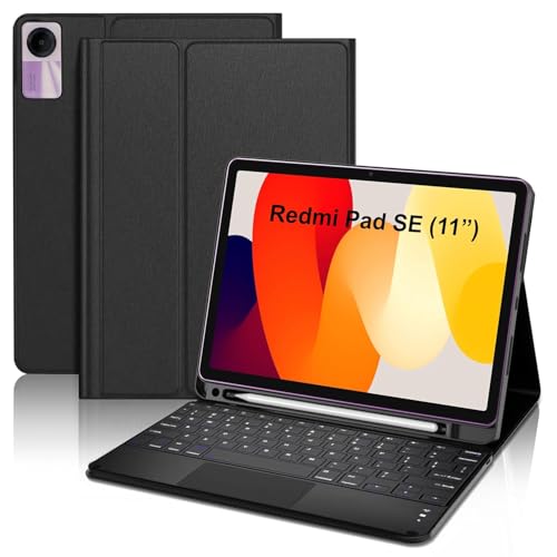 Image of typecase Keyboard Case for Redmi Pad SE (11 inch only) with TRACKPAD,Slim Lightweight Stand Cover,Magnetically Detachable Wireless Bluetooth Keyboard,Compatible with Redmi Pad SE 11 Inch ONLY